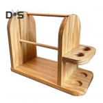 Kahekihiline l&otilde;ngahoidja jaotur, k&otilde;rge stabiilsus, lihtne kokku panna k&auml;sitsi valmistatud puidust l&otilde;ngajaotur l&otilde;ngapallihoidja vana puu v&auml;rv