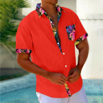 Hawaii s&auml;rk meestele, meeste vintage n&ouml;&ouml;pidega keeglis&auml;rgid l&uuml;hikeste varrukatega suvine rannas&auml;rk M