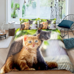 Kassikujuline tekikottide komplekt Armas looma-voodipesu Mitmev&auml;rviline 23 tk Tekikate,&Uuml;heinimese/Kahekohaline/Kuninganna/Kuninga suurus Pol&uuml;ester Tekikate 70x133cm 2pcs