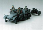 Tamiya S&otilde;jalise miniatuurse seeria Kruppprotze veetav p&uuml;stol 1/35 3,7 cm tankit&otilde;rje