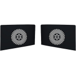 Jahutusventilatsiooniga esiplaadid PS5 &otilde;hukeste konsoolide plaadi / digitaalv&auml;ljaande jaoks, plastikust asenduskatte nahaplaat 21.5*12.5*16cm must