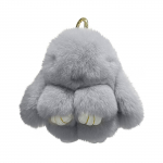 K&auml;sitsi valmistatud pehmed j&auml;nku pompom v&otilde;lud, kohevad j&auml;nku v&otilde;tmehoidjad, kunstkarusnahast v&otilde;tmehoidja ripats t&uuml;drukutele One Size beež