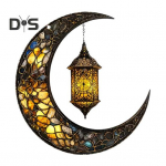 Crescent Moon Suncatcher 2D peitsitud akr&uuml;&uuml;list p&auml;ikesep&uuml;&uuml;dja ​​v&auml;rviline aknaseinale riputatav kaunistus kodu veranda aia r&otilde;dule mitmev&auml;rviline