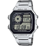 Casio Maailmaaja Digitaalkell Metallist Rihm H&otilde;bedane &Uuml;lemeremudel [Casio] AE-1200WHD-1AV Meeste [Ese] gray