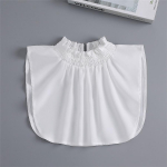 Ruffles Stand eemaldatav kaelarihm naistele v&otilde;ltskrae Eemaldatav kampsun, pluus, dekoratiivne kunstkaelus kaelarihm valekrae