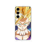 Coque Samsung Galaxy S25 Dragon ball z sangoku Cheveux blonds Maniacase must