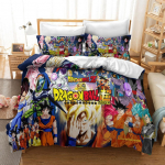 Anime Dragon-Ball Voodipesukomplekt, Anime 3D Draakoni Tekikott, Teki- ja padjakomplekt Super Saiyan voodipesukomplekt 200x230cm 3pcs