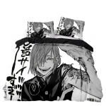 Satoru Gojo Tekikate ja padjap&uuml;&uuml;rid &Uuml;he-/Kahekohaline/Queen/King, Jaapani Kuulus Anime Tekikatted, Jujutsu Kaisen Voodipesukomplekt 135x200cm 2pcs