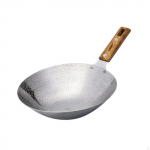 Traditional Wok Pan Chinese Mirror Polishing Restaurant Household Universal Portable Easy to 22cm