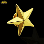 Kohandatud metallist viieharuline t&auml;hekujuline m&auml;rk - suurep&auml;rane t&ouml;&ouml;taja ja s&otilde;jav&auml;e f&auml;nnipross 2 stars 20*37mm kuld