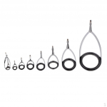 8 pcs Fishing Rod Guide Set Tip Repair Kit Rings Different Size