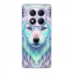 Coque Xiaomi Redmi Note 14 Pro 5G Loup blanc reflet violet Maniacase