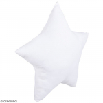 Housse de coussin - Etoile - 33 cm - Blanc - Carr&eacute; - Classique - Intemporel