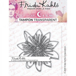 Tampon transparent - Fleur Passiflore 2- 9,5 x 6,5 cm