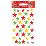 Stickers No&euml;l - &Eacute;toiles multicolores
