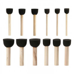 Set de tampons mousse ronds - Marque inconnue - 12 pcs - 13 &agrave; 35 mm - Blanc - Mixte