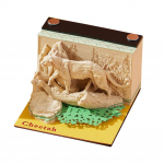 Loominguline 3D-kunsti kalender 2025. aastaks k&auml;sitsi rebitud paberist nikerdamiseks t&ouml;&ouml;laua kaunistuseks ja mitmeotstarbeliseks lauatarvikuks