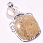 Picture Jasper Gemstone Pendant Handmade Gift Antique Design Jewelry 2 v0j76