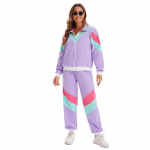 80ndate Retro Disko ja Hip Hop Spordijakk ja P&uuml;ksid Kost&uuml;&uuml;m T&auml;iskasvanutele M