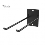 Seinale paigaldatav hoiurest 150 naela kandev&otilde;imega topeltkonksuga disain roostevastane kate Lihtne paigaldust&ouml;&ouml;riistad riidepuu must