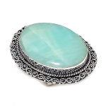 Natural Amazonite Gemstone 925 Sterling Silver Jewelry Ring Size 10 k3k20