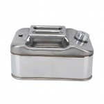 H&otilde;bedane 2,6 galloni 10L k&uuml;tusekanister roostevabast terasest vedeliku vee bensiini kann konteiner autole muruniidukile