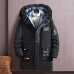 Paksu meeste suures suuruses puuvillane tuulejakk Keskmise pikkusega pirukas jope paksudele meestele avar eriti suur puuvillane mantel 4XL-12XL 5XL must