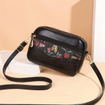 Tikitud &uuml;he &otilde;laga kott, naiste v&auml;ike kott, ema &otilde;lakott, telefonikott, v&auml;ike &uuml;mmargune kott, naiste rahakott