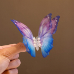 Korea liikuvad liblikaga juukseklambrid t&uuml;drukutele, kahekihilised tiivad, p&auml;rlitega juukseklambrid, peakatted, t&uuml;drukud, lapsed, juuste aksessuaarid