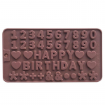 1 tk T&auml;henumber Silikoonvorm &Scaron;okolaadivorm K&uuml;psetust&ouml;&ouml;riistad Koogi kaunistamine 1