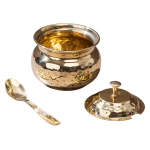 Messingist ghee pott (200 ml), Messingist Ghee pott lusika ja kaanega, P-TAL