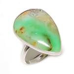 Chrysoprase Handmade 925 Sterling Silver Jewelry Ring Size 7 s4i87