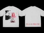 B-Billie Eilish 2023 Tuuri Kontsert T-s&auml;rk Hip Hop T-s&auml;rk O-kaelusega L&uuml;hikeste varrukatega Vabaaja Mood Unisex Naised Luksuslik k&otilde;rge kvaliteediga T-s&auml;rgid S