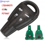 jingyuqin Puldiv&otilde;ti 433MHz PCF7946AT SAAB 9-3 9-5 2003-2010 jaoks LTQSAAM433TX Asendus &Uuml;mberehitus Auto puldiv&otilde;ti B BLADE popstar v&auml;rv
