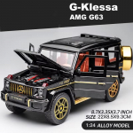 Uus 1:24 AMG G63 mudelauto tsingisulamist survevalatud mudel, tagasit&otilde;mmatav heli ja valgusega m&auml;nguauto, sobib lastele poiste kingituste kollektsiooni kaunistused must