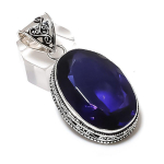 Natural Amethyst Gemstone 925 Sterling Silver Jewelry Pendant 2.09 l0i45
