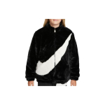 Nike Jope Lastele Tr&uuml;kitud Suure Logoga T&otilde;mblukuga Seisukrae Soe Lastejoped Must DV6207-010 L white