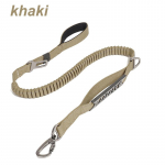 Nailonist helkurmaterjalist multifunktsionaalne sisset&otilde;mmatav helkuriga p&otilde;rutuskindel lemmiklooma jooksu- ja treeningrihm suurele koerale, auto turvapandlaga khaki