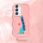 V&auml;rvitud muster Big Wave Edge pehme silikoon materjal Macaron telefoni &uuml;mbris p&otilde;rutuskindel kaitsev kummist korpus OnePlus Vivo Motorola Moto jaoks Vivo Y01A must