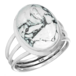 925 Sterling H&otilde;be S&otilde;rmus Naised V&auml;&auml;riskivi K&auml;sit&ouml;&ouml; Ehted Uusaasta Kingitus Hull Pits Ahhaat Dalmaatsia Dendriit Opaal Eudialiit Howliit K2 Jaspis Solitaar 9.5