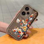 Pehme silikoonist ruudukujulise redeliga printimismustriga telefoni korpus, t&auml;iskaanega kaamera p&otilde;rutuskindel kaitse kummist &uuml;mbris Xiaomi Redmi jaoks Redmi K30 Pro pruun