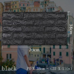 70x38cm 3D seinakleebised isekleepuvad vahttellised ruumidekoratsioon DIY 3D tapeet seinakujundus elutuba seinakleebis laste tuppa 10pcs black