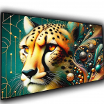 M&uuml;stiline Metsik Tiiger, L&otilde;vi, Leopard Suur 5D DIY Teemantmaal Ristpistes Pilved Maastik T&auml;ielik Mosaiik Teemanttikand Full Round 50x100CM