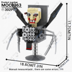 MOOXI Anime Seeria Skibidi Tualeti Figuurid Operaator Lahingurobot Ehitusklotsid Mudel MOC Klotsid DIY Montessori M&auml;nguasjad Laste Kingitused