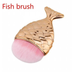 1 tk Teemant Roosa Kuld Meigipintslid Merineitsi Kalasaba Kujuline Jumestuskreemi Puudripintsel Kosmeetikapintsel Vikerkaare Lauv&auml;rvipintslite Komplekt Fish brush