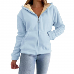 Naiste moodne vabaaja lukuga taskuga soe kapuutsiga kardigan-dressipluus L