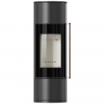 Wood burning stove KRATKI AMBLER &Oslash; 150 7 kW self closing door, Jatoba wood handle