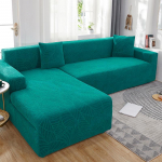 Sametine veekindel žakaarist diivanikate - t&auml;ielikult kattev, reljeefne tolmukaitse Three-seater Sofa Cover: Fits 185-230cm