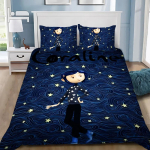Tekikate Padjap&uuml;&uuml;r Voodipesukomplekt &Otilde;udusfilm C-Coralines Poiss T&uuml;druk Magamistoa Kaunistus Lastekingitus &Uuml;heinimese Kaheinimese Suur Suurus 155x220cm&set