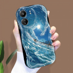 Armas koomiksimustriga kreemja tekstuuriga korpus, lainelise servaga pehme silikoonkaanega telefoni&uuml;mbris Xiaomi Redmi jaoks Redmi Note 12S